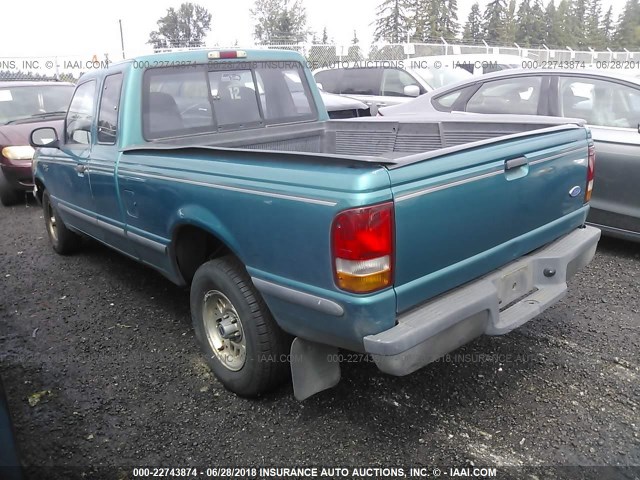 1FTCR14X5PPB19762 - 1993 FORD RANGER SUPER CAB TEAL photo 3