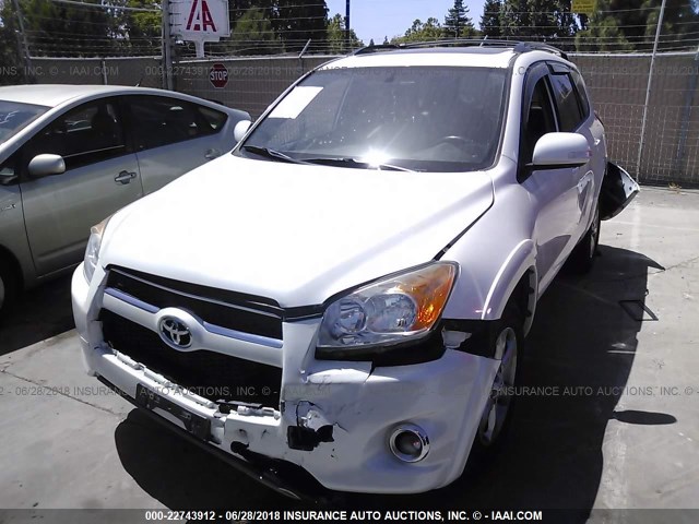 2T3YK4DV6AW008367 - 2010 TOYOTA RAV4 LIMITED WHITE photo 2