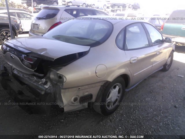 1FAFP52U3WG267741 - 1998 FORD TAURUS LX/SE BEIGE photo 4