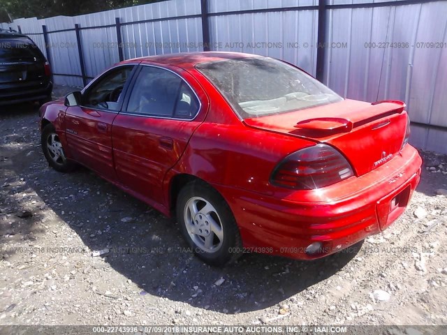 1G2NF52E9YC534414 - 2000 PONTIAC GRAND AM SE1 RED photo 3