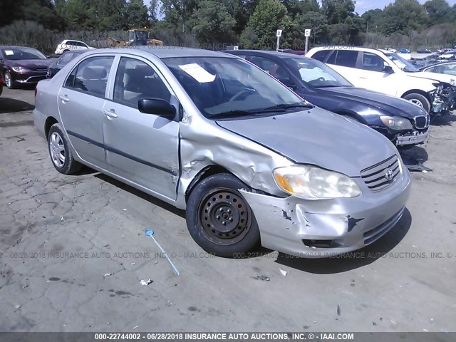 JTDBR32E642046645 - 2004 TOYOTA COROLLA CE/LE SILVER photo 1