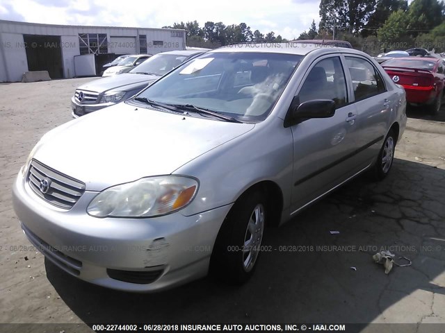 JTDBR32E642046645 - 2004 TOYOTA COROLLA CE/LE SILVER photo 2