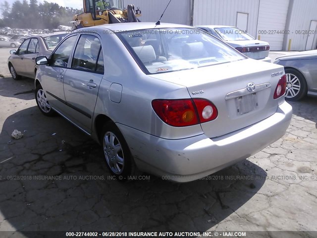 JTDBR32E642046645 - 2004 TOYOTA COROLLA CE/LE SILVER photo 3