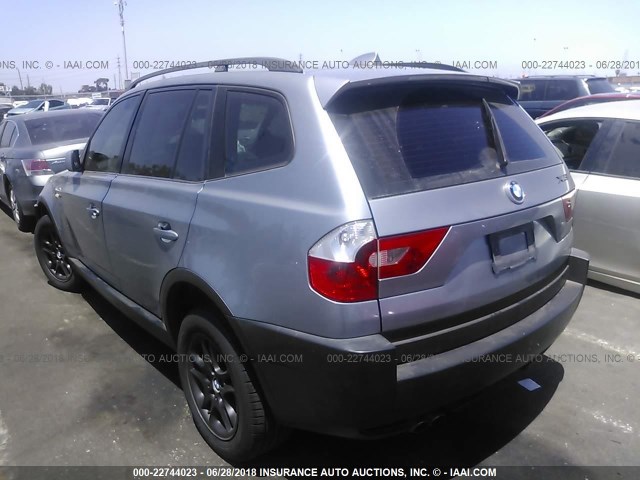 WBXPA73444WB29600 - 2004 BMW X3 2.5I GRAY photo 3