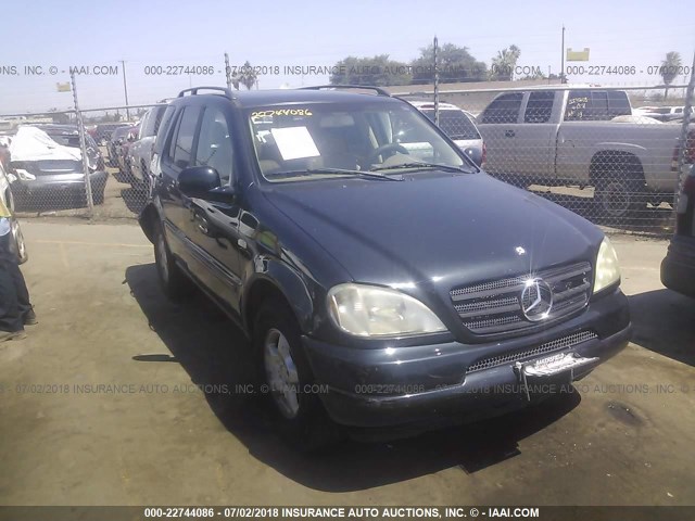 4JGAB54E5YA147045 - 2000 MERCEDES-BENZ ML 320 BLUE photo 1