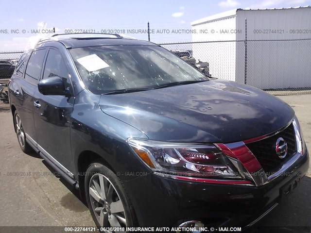 5N1AR2MN9FC675005 - 2015 NISSAN PATHFINDER S/SV/SL/PLATINUM Dark Blue photo 6