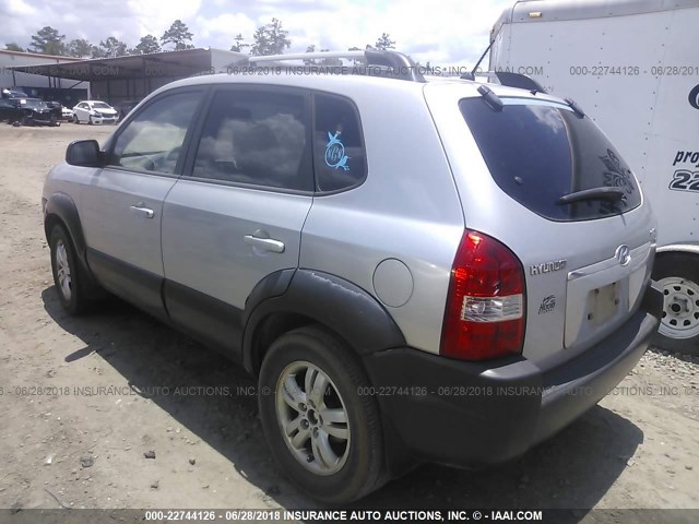 KM8JN12D87U592645 - 2007 HYUNDAI TUCSON SE/LIMITED SILVER photo 3