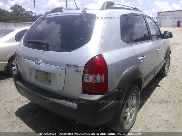 KM8JN12D87U592645 - 2007 HYUNDAI TUCSON SE/LIMITED SILVER photo 4