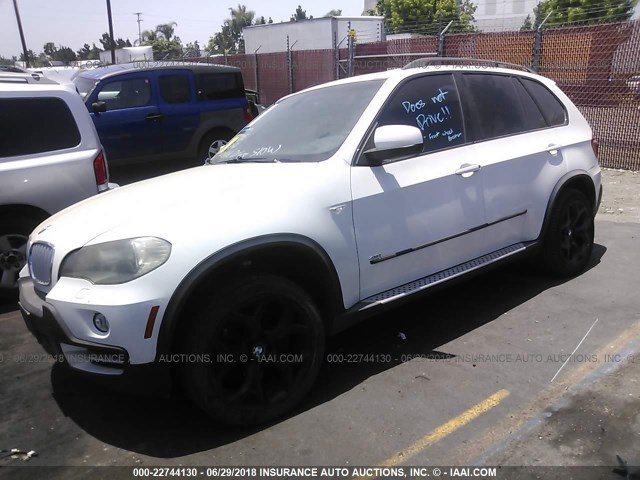 5UXFE83508L162382 - 2008 BMW X5 4.8I WHITE photo 2