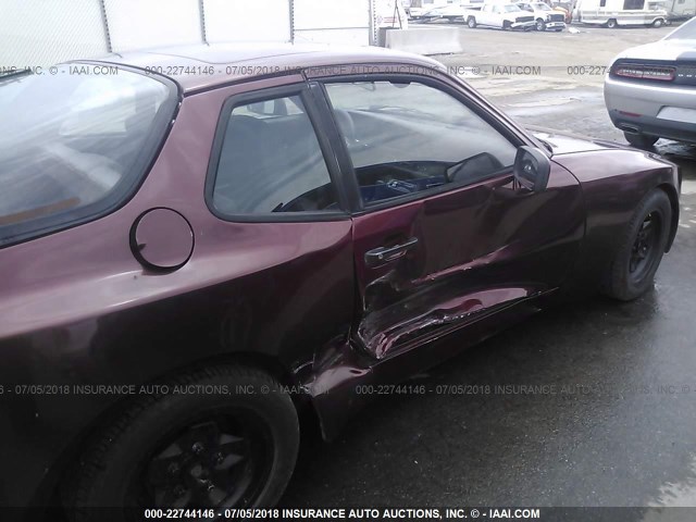 WP0AA094XGN450999 - 1986 PORSCHE 944 MAROON photo 6