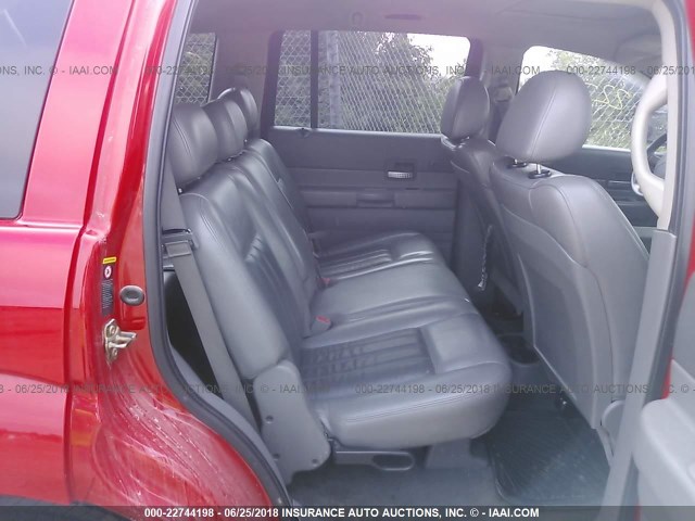 1D8HB58D95F504313 - 2005 DODGE DURANGO LIMITED RED photo 8