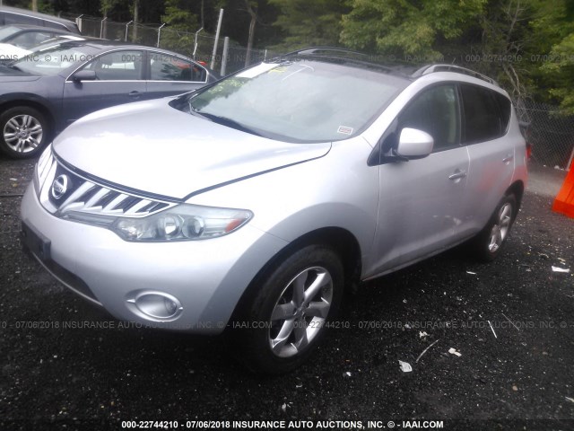 JN8AZ1MW0AW136579 - 2010 NISSAN MURANO S/SL/LE GRAY photo 2