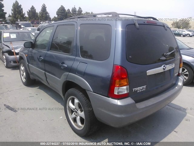 4F2CU08171KM37191 - 2001 MAZDA TRIBUTE LX/ES BLUE photo 3