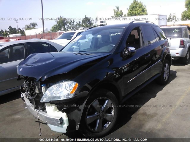 4JGBB86E79A479847 - 2009 MERCEDES-BENZ ML 350 BLACK photo 2