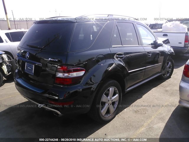 4JGBB86E79A479847 - 2009 MERCEDES-BENZ ML 350 BLACK photo 4