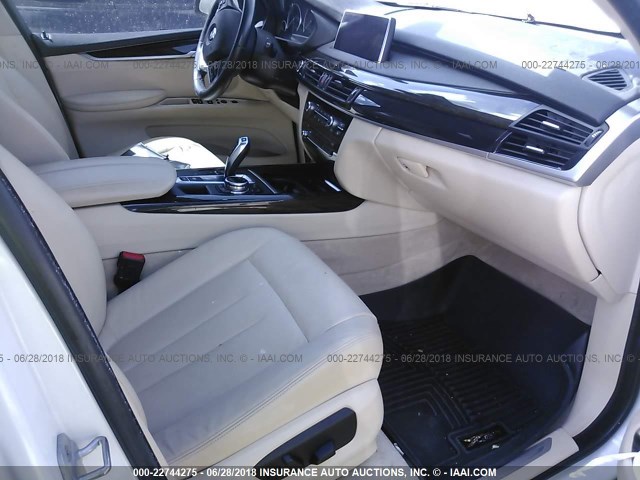 5UXKR2C55F0H35567 - 2015 BMW X5 SDRIVE35I WHITE photo 5