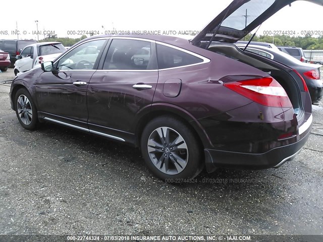 5J6TF1H53EL001645 - 2014 HONDA CROSSTOUR EXL მუქწითელი ფოტო 3
