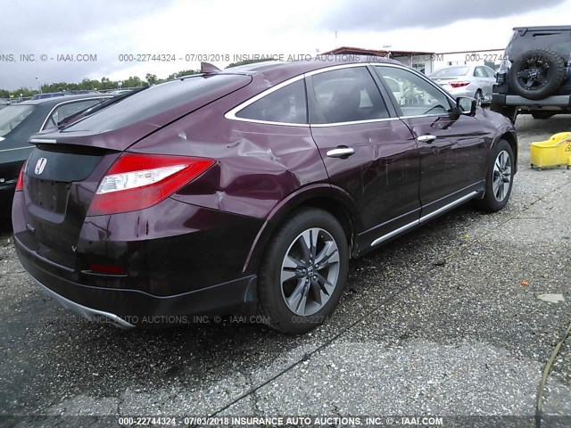 5J6TF1H53EL001645 - 2014 HONDA CROSSTOUR EXL მუქწითელი ფოტო 4