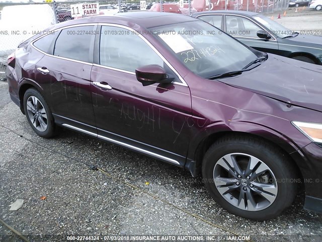 5J6TF1H53EL001645 - 2014 HONDA CROSSTOUR EXL მუქწითელი ფოტო 6