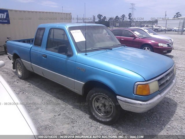 1FTCR14X4RPC63600 - 1994 FORD RANGER SUPER CAB BLUE photo 1