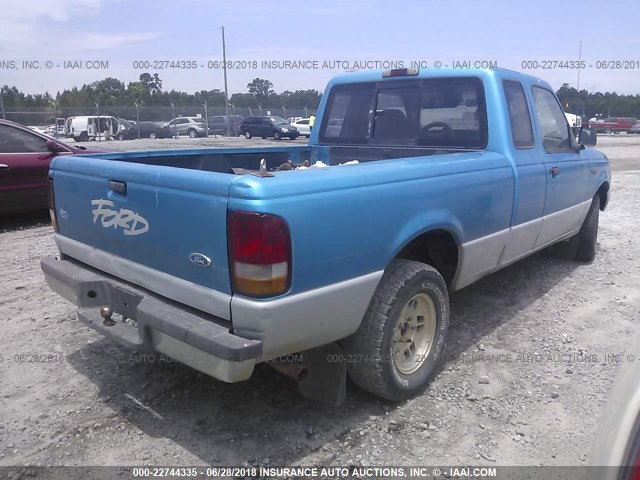 1FTCR14X4RPC63600 - 1994 FORD RANGER SUPER CAB BLUE photo 4