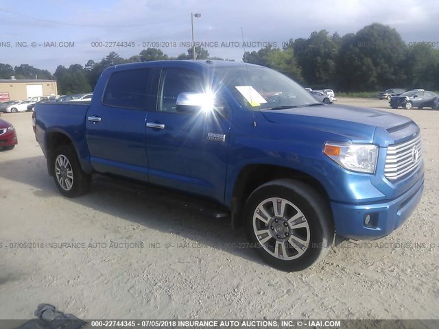 5TFAW5F18GX499132 - 2016 TOYOTA TUNDRA CREWMAX 1794/PLATINUM 蓝色 照片 1