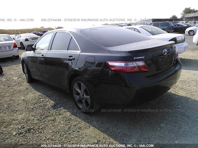 4T1BE46K67U610073 - 2007 TOYOTA CAMRY NEW GENERAT CE/LE/XLE/SE BLACK photo 3