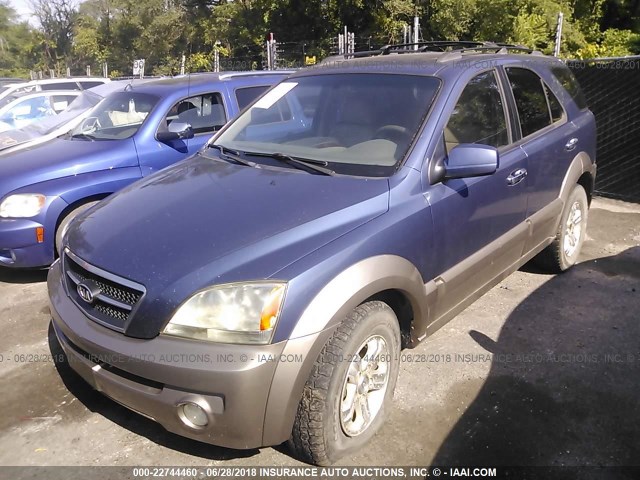 KNDJC733065550515 - 2006 KIA SORENTO EX/LX BLUE photo 2