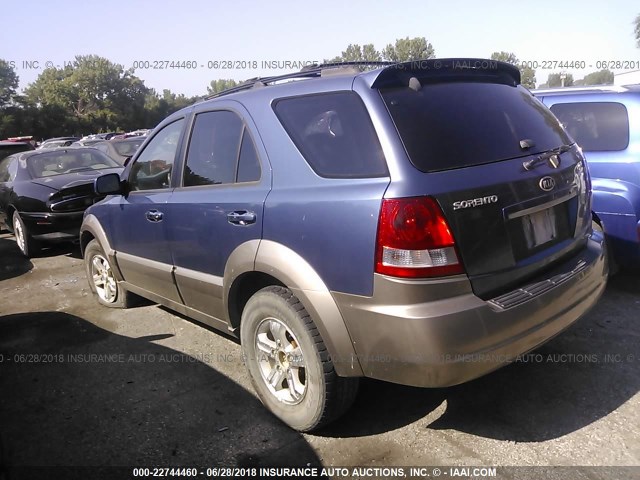 KNDJC733065550515 - 2006 KIA SORENTO EX/LX BLUE photo 3