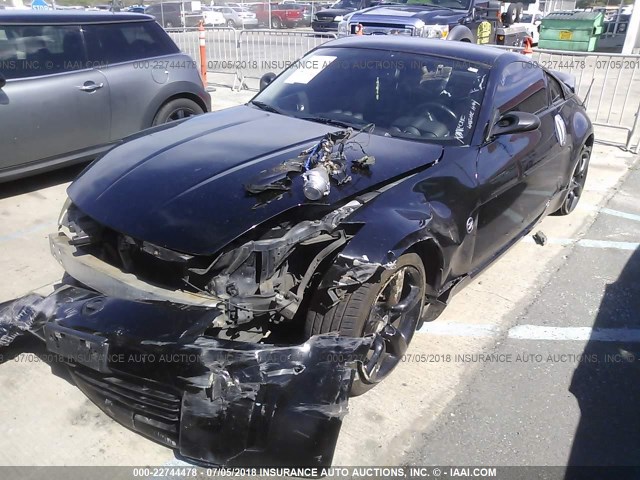 JN1AZ34D46M312447 - 2006 NISSAN 350Z COUPE BLACK photo 2