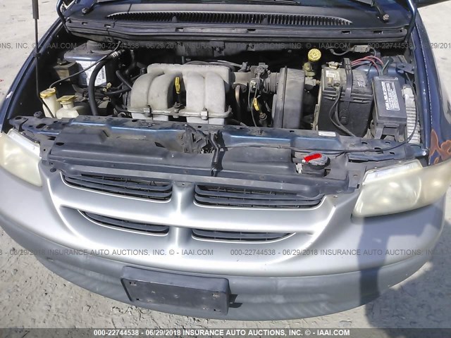 2B4FP25B3YR896451 - 2000 DODGE CARAVAN BLUE photo 10