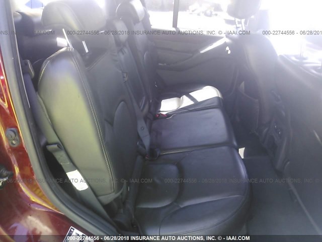 5N1AR18B08C628944 - 2008 NISSAN PATHFINDER S/LE/SE MAROON photo 8