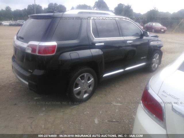 2GKFLZE3XD6149932 - 2013 GMC TERRAIN DENALI BLACK photo 4