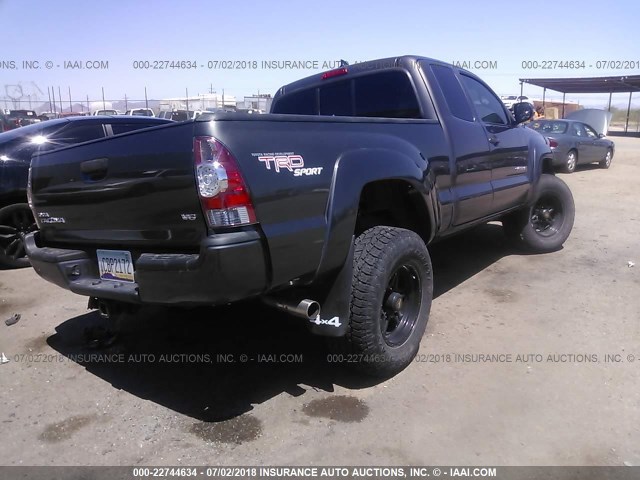 5TFUU4EN9CX045998 - 2012 TOYOTA TACOMA GRAY photo 4