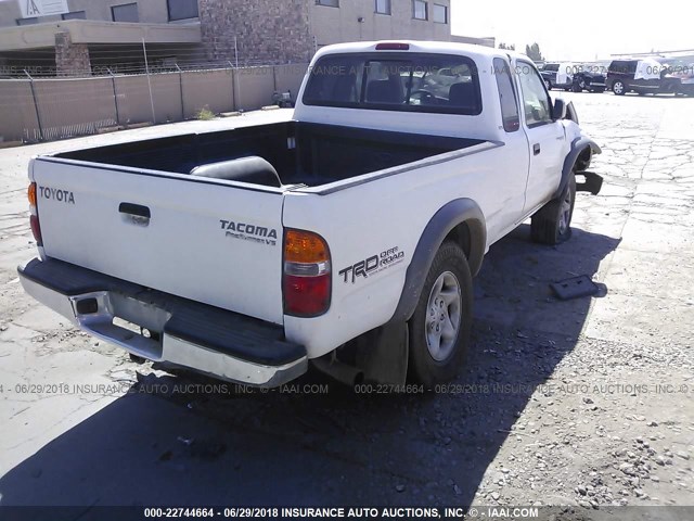 5TESN92NX4Z454527 - 2004 TOYOTA TACOMA XTRACAB PRERUNNER თეთრი ფოტო 4