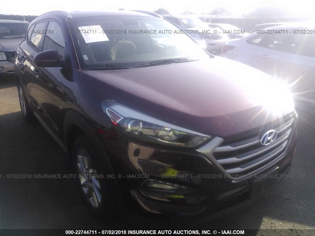 KM8J3CA49JU597346 - 2018 HYUNDAI TUCSON LIMITED/SPORT AND ECO/SE MAROON photo 1