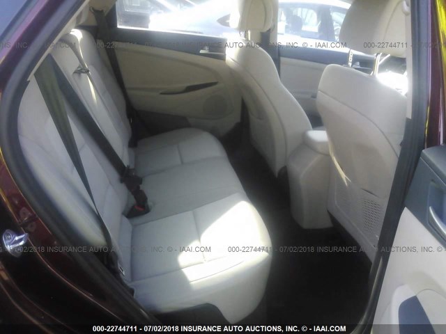 KM8J3CA49JU597346 - 2018 HYUNDAI TUCSON LIMITED/SPORT AND ECO/SE MAROON photo 8
