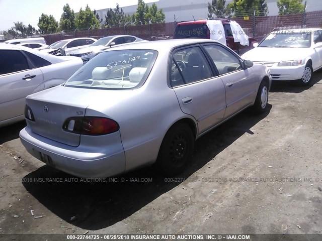 1NXBR12E4XZ210189 - 1999 TOYOTA COROLLA VE/CE/LE GOLD photo 4