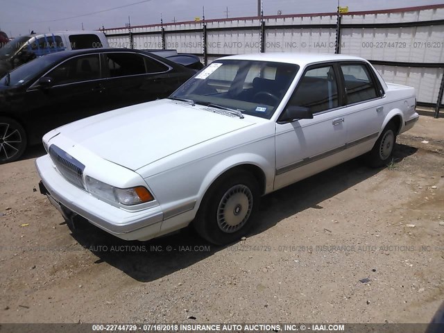 3G4AG55N2PS621689 - 1993 BUICK CENTURY SPECIAL WHITE photo 2