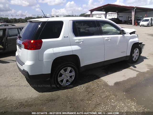 2GKALMEK8E6149188 - 2014 GMC TERRAIN SLE WHITE photo 4