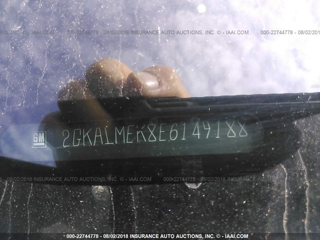 2GKALMEK8E6149188 - 2014 GMC TERRAIN SLE WHITE photo 9