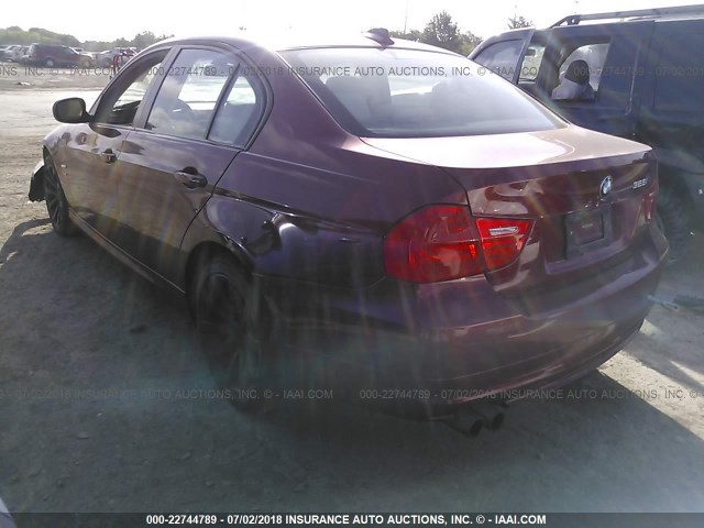 WBAPK5C50BF122819 - 2011 BMW 328 XI SULEV MAROON photo 3