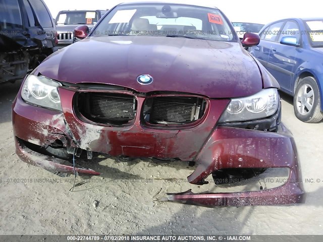 WBAPK5C50BF122819 - 2011 BMW 328 XI SULEV MAROON photo 6