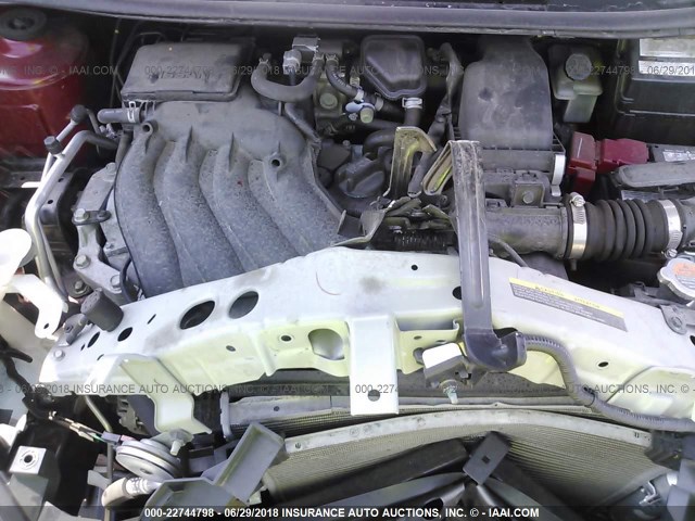 3N1CE2CPXHL360199 - 2017 NISSAN VERSA NOTE S/S PLUS/SV/SL/SR RED photo 10