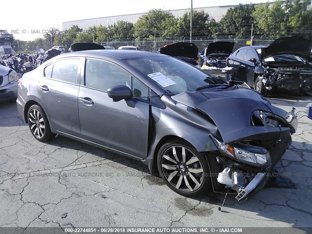 19XFB2F99FE007129 - 2015 HONDA CIVIC EXL 灰色 照片 1