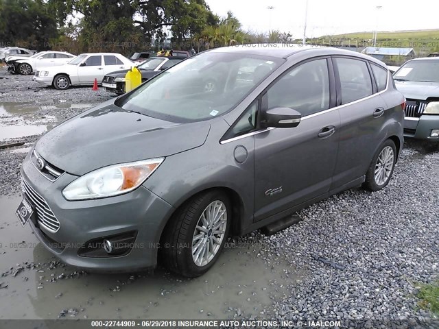 1FADP5CUXEL515382 - 2014 FORD C-MAX PREMIUM GRAY photo 2