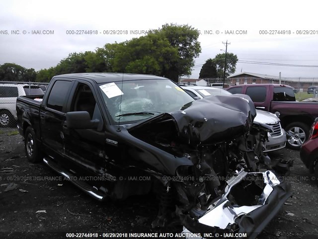 1FTRW12W95KF09836 - 2005 FORD F150 SUPERCREW 黑色 照片 1