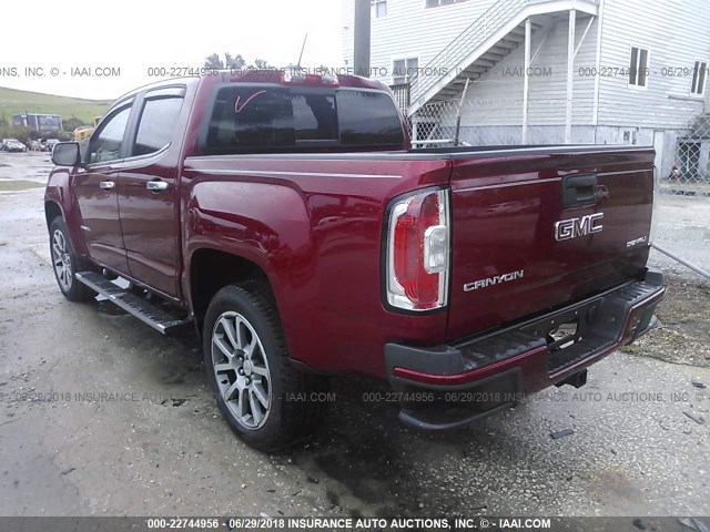 1GTG5EEN5J1251500 - 2018 GMC CANYON DENALI RED photo 3