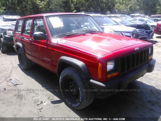 1J4FT28S0YL116676 - 2000 JEEP CHEROKEE SE RED photo 1