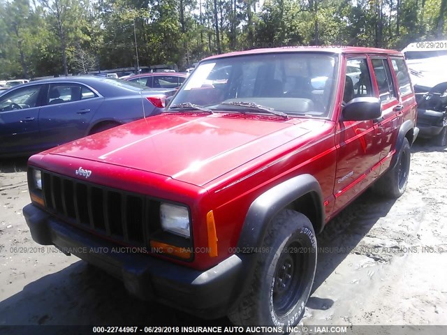 1J4FT28S0YL116676 - 2000 JEEP CHEROKEE SE RED photo 2